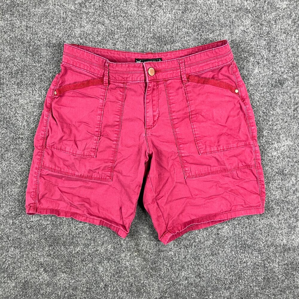 Lee Cargo Shorts Womens Size 6P Pink Stretch Utility Casual Outdoor Pockets